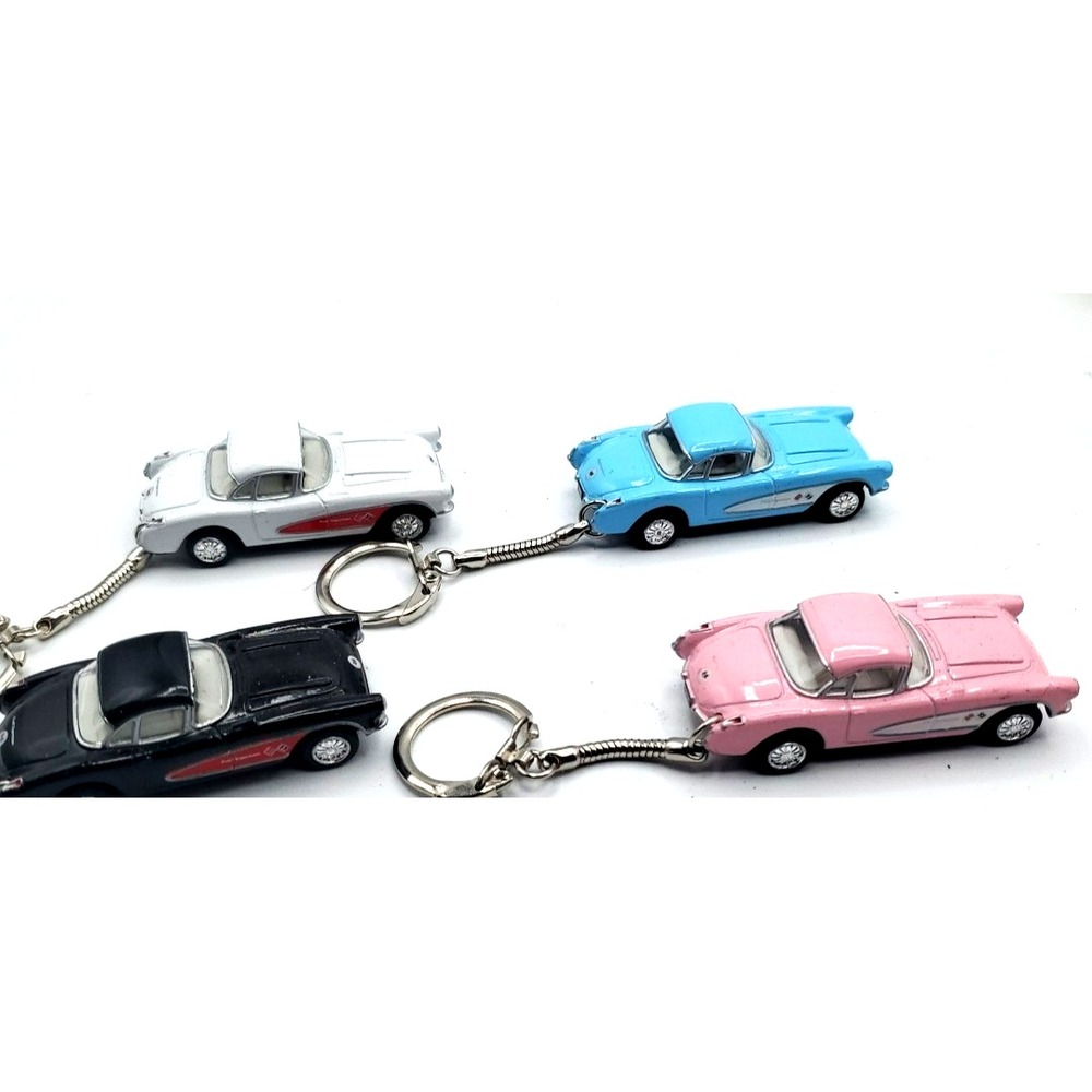 1957 Chevrolet Corvette Diecast Pull Back Action Key Chain 1:64 Kinsmart lot 4